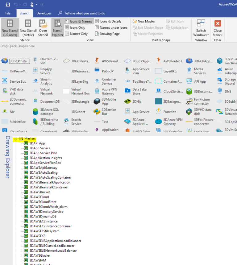 Azure, AWS & Google Cloud Visio Stencils to build your Diagrams