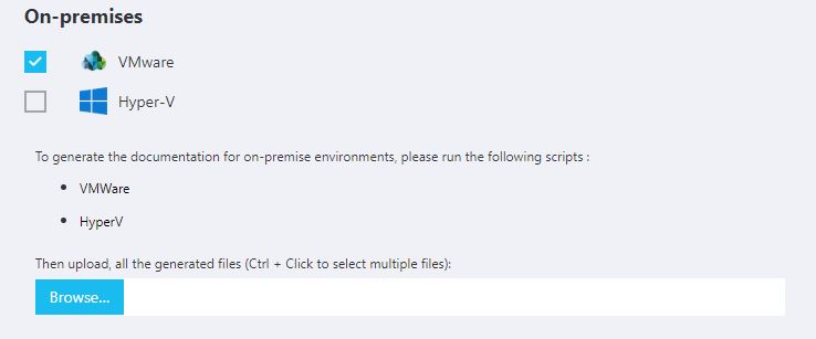 Cloudockit's on-premises options, VMware and Hyper-v