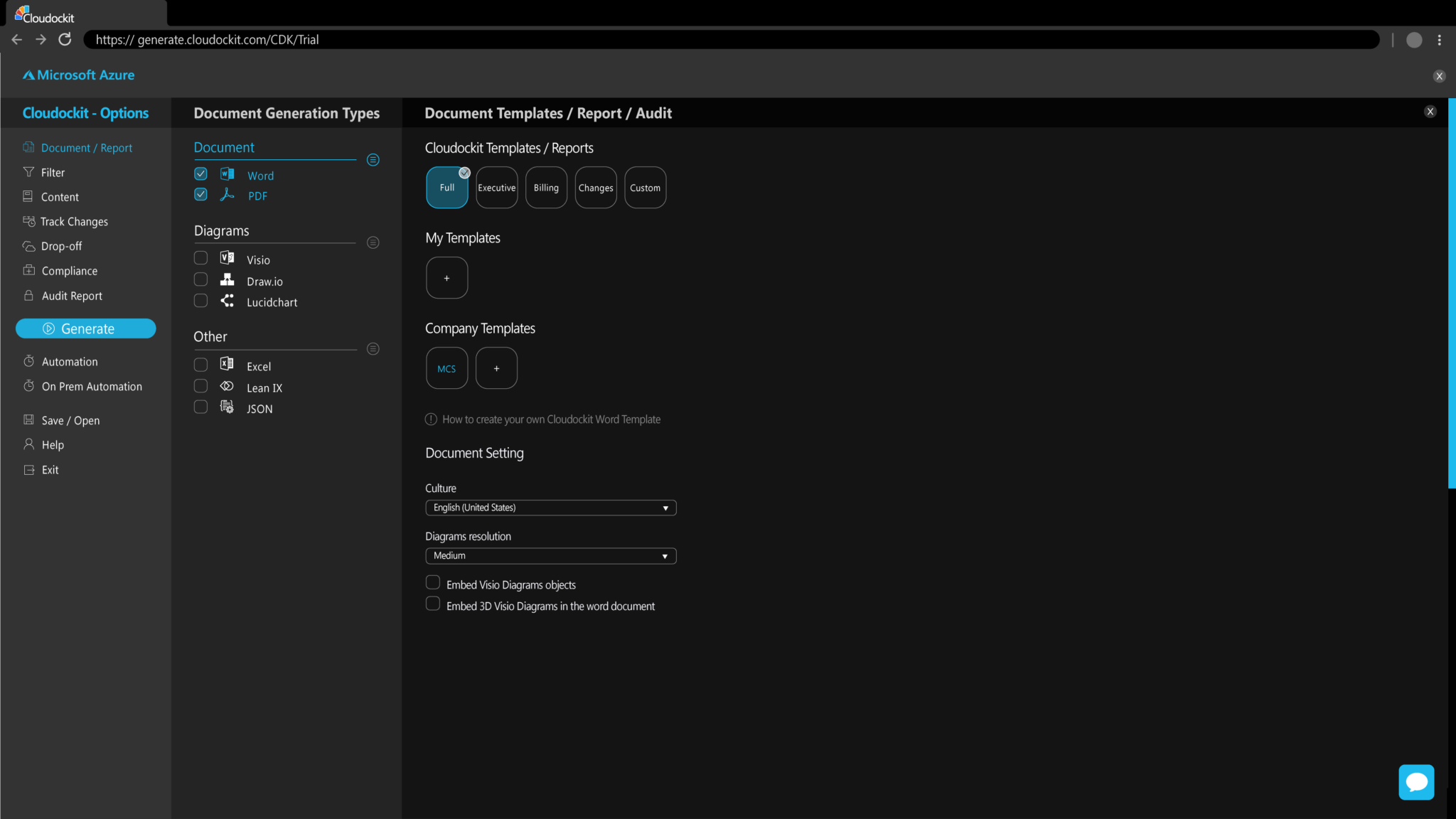 Cloudockit’s New UI and New Output Formats Available Cloudockit