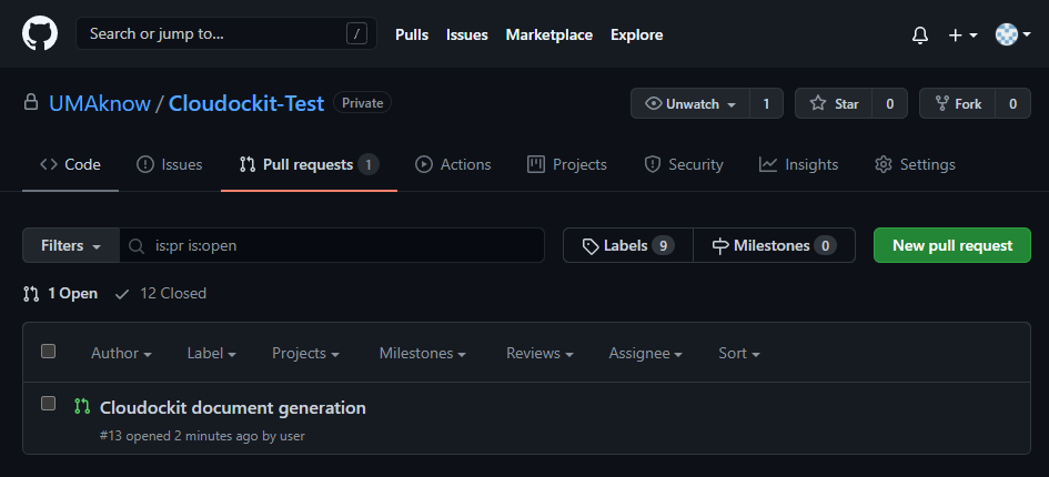 Github screenshot