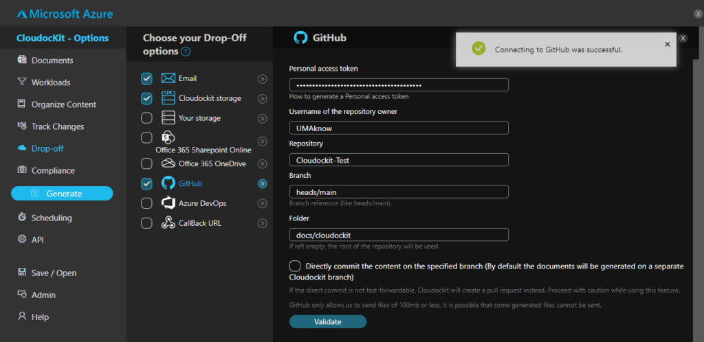 Cloudockit user interface screenshot